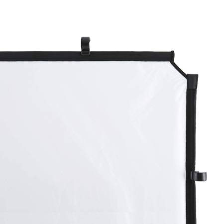Manfrotto Lastolite LL LR81507R Skylite Midi - tkanina dyfuzyjna, biała, 1.5 x 1.5m, -1.25EV_Mocowanie i tkanina z bliska_2